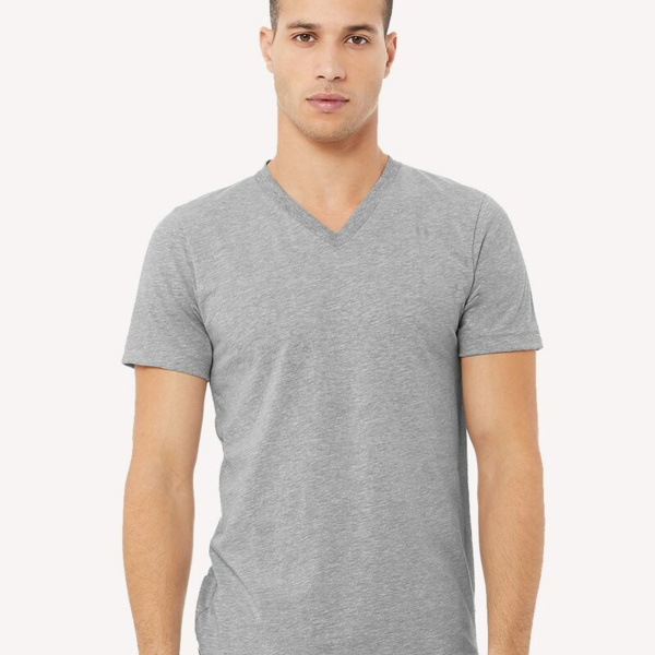 Unisex Heather CVC V-Neck Tee Thumbnail