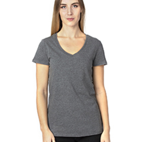 Ladies' Ultimate CVC V-Neck T-Shirt Thumbnail